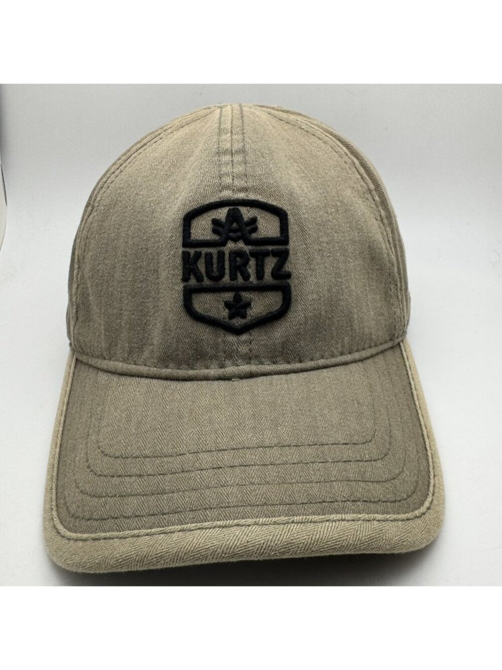 A. Kurtz Baseball Cap Hat Men's Khaki Cotton Blend "Kurtz Made Strong" One Size